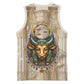 Hathor Basketball Jersey with Sacred Cow Head Egyptian Fertility Symbolism