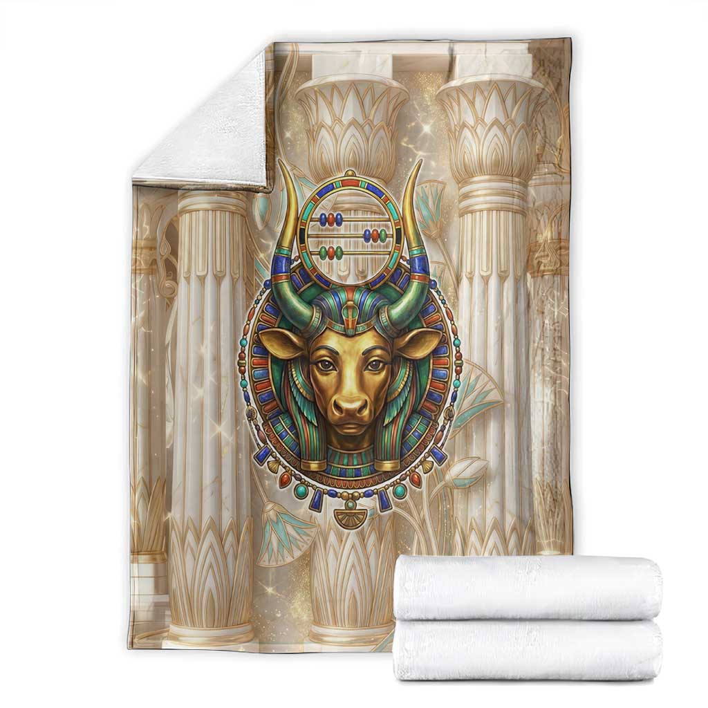 Hathor Blanket with Sacred Cow Head Egyptian Fertility Symbolism