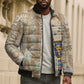Hathor Bomber Puffer Jacket with Sacred Cow Head Egyptian Fertility Symbolism