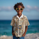 Hathor Kid Hawaiian Shirt with Sacred Cow Head Egyptian Fertility Symbolism