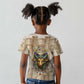 Hathor Kid T shirt with Sacred Cow Head Egyptian Fertility Symbolism