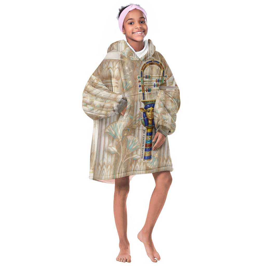Hathor Kid Wearable Blanket Hoodie with Sacred Cow Head Egyptian Fertility Symbolism