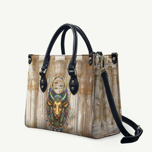 Hathor Leather Bag with Sacred Cow Head Egyptian Fertility Symbolism