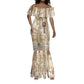 Hathor Mermaid Dress with Sacred Cow Head Egyptian Fertility Symbolism
