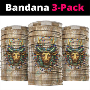 Hathor Neck Gaiter with Sacred Cow Head Egyptian Fertility Symbolism