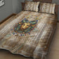 Hathor Quilt Bed Set with Sacred Cow Head Egyptian Fertility Symbolism