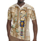 Hathor Rugby Jersey with Sacred Cow Head Egyptian Fertility Symbolism