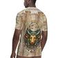 Hathor Rugby Jersey with Sacred Cow Head Egyptian Fertility Symbolism