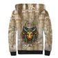 Hathor Sherpa Hoodie with Sacred Cow Head Egyptian Fertility Symbolism