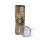 Hathor Skinny Tumbler with Sacred Cow Head Egyptian Fertility Symbolism