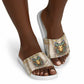 Hathor Slide Sandals with Sacred Cow Head Egyptian Fertility Symbolism