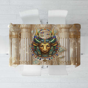 Hathor Tablecloth with Sacred Cow Head Egyptian Fertility Symbolism