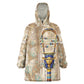 Hathor Wearable Blanket Hoodie with Sacred Cow Head Egyptian Fertility Symbolism