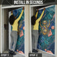 Hathor Golden Sacred Heart Egyptian Door Cover with Gemstone Pattern in Turquoise Theme
