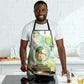 Heqet Nile Ankh Symbol Apron Egyptian Lotus Motif in Watercolor Life Theme