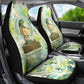 Heqet Nile Ankh Symbol Car Seat Cover Egyptian Lotus Motif in Watercolor Life Theme