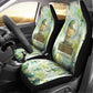 Heqet Nile Ankh Symbol Car Seat Cover Egyptian Lotus Motif in Watercolor Life Theme