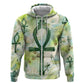 Heqet Nile Ankh Symbol Hoodie Egyptian Lotus Motif in Watercolor Life Theme