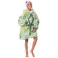 Heqet Nile Ankh Symbol Kid Wearable Blanket Hoodie Egyptian Lotus Motif in Watercolor Life Theme