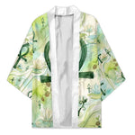 Heqet Nile Ankh Symbol Kimono Egyptian Lotus Motif in Watercolor Life Theme