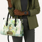 Heqet Nile Ankh Symbol Leather Bag Egyptian Lotus Motif in Watercolor Life Theme