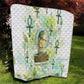 Heqet Nile Ankh Symbol Quilt Egyptian Lotus Motif in Watercolor Life Theme
