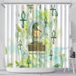 Heqet Nile Ankh Symbol Shower Curtain Egyptian Lotus Motif in Watercolor Life Theme