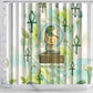 Heqet Nile Ankh Symbol Shower Curtain Egyptian Lotus Motif in Watercolor Life Theme