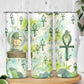 Heqet Nile Ankh Symbol Skinny Tumbler Egyptian Lotus Motif in Watercolor Life Theme