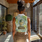 Heqet Nile Ankh Symbol Women Sleeveless Polo Shirt Egyptian Lotus Motif in Watercolor Life Theme