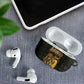 Heqet Ornate Frog Egyptian AirPods Case with Hieroglyphic Backdrop in Creation Theme