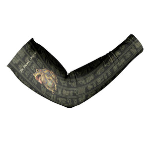 Heqet Ornate Frog Egyptian Arm Sleeves with Hieroglyphic Backdrop in Creation Theme