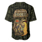 Heqet Ornate Frog Egyptian Baseball Jersey with Hieroglyphic Backdrop in Creation Theme