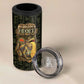 Heqet Ornate Frog Egyptian 4 in 1 Can Cooler Tumbler with Hieroglyphic Backdrop in Creation Theme