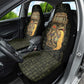 Heqet Ornate Frog Egyptian Car Seat Cover with Hieroglyphic Backdrop in Creation Theme