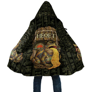 Heqet Ornate Frog Egyptian Cloak with Hieroglyphic Backdrop in Creation Theme