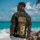 Heqet Ornate Frog Egyptian Hawaiian Shirt with Hieroglyphic Backdrop in Creation Theme