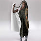 Heqet Ornate Frog Egyptian Hooded Blanket with Hieroglyphic Backdrop in Creation Theme