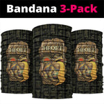 Heqet Ornate Frog Egyptian Neck Gaiter with Hieroglyphic Backdrop in Creation Theme