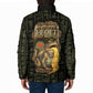 Heqet Ornate Frog Egyptian Padded Jacket with Hieroglyphic Backdrop in Creation Theme