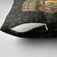 Heqet Ornate Frog Egyptian Pillow Cover with Hieroglyphic Backdrop in Creation Theme