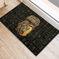 Heqet Ornate Frog Egyptian Rubber Doormat with Hieroglyphic Backdrop in Creation Theme