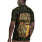 Heqet Ornate Frog Egyptian Rugby Jersey with Hieroglyphic Backdrop in Creation Theme