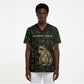Heqet Ornate Frog Egyptian Scrub Top with Hieroglyphic Backdrop in Creation Theme