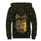 Heqet Ornate Frog Egyptian Sherpa Hoodie with Hieroglyphic Backdrop in Creation Theme