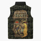Heqet Ornate Frog Egyptian Sleeveless Puffer Jacket with Hieroglyphic Backdrop in Creation Theme