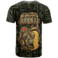 Heqet Ornate Frog Egyptian T shirt with Hieroglyphic Backdrop in Creation Theme