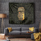 Heqet Ornate Frog Egyptian Tapestry with Hieroglyphic Backdrop in Creation Theme