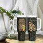 Heqet Ornate Frog Egyptian Tumbler With Handle with Hieroglyphic Backdrop in Creation Theme
