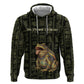 Heqet Ornate Frog Egyptian Zip Hoodie with Hieroglyphic Backdrop in Creation Theme
